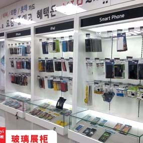 數碼類玻璃陳列展柜定做