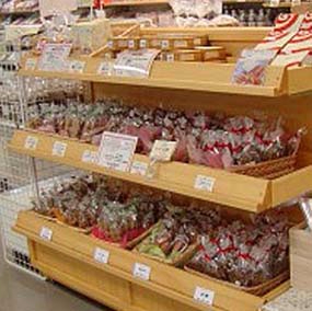 木質超市中島貨架可調節(jié)