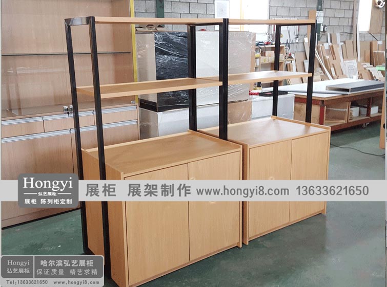 鐵木結(jié)合中島柜定做